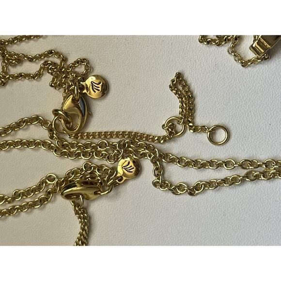Madewell Lot of 2 Goldtone Chain Necklaces Adjustable - Picture 3 of 6